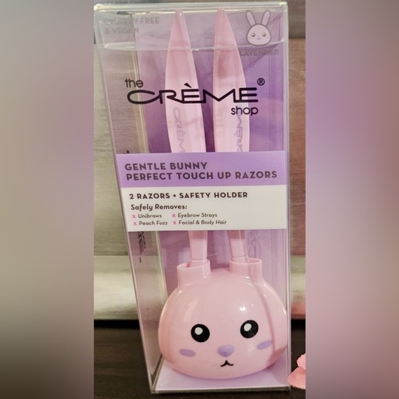 The Crème Shop Gentle Bunny Perfect Touch Up Razors – 2 Razors + Safety Holder - Picture 1 of 3